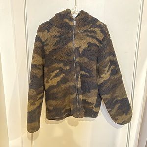 PINK reversible Sherpa and Polar Fleece oversized jacket